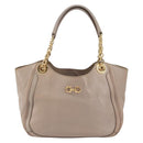 Salvatore Ferragamo Hand Bag Leather Pink Gold Auth 152388-13