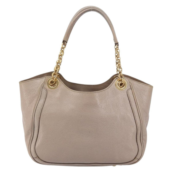 Salvatore Ferragamo Hand Bag Leather Pink Gold Auth 152388