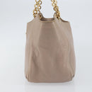 Salvatore Ferragamo Hand Bag Leather Pink Gold Auth 152388-3