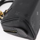 MCM Vicetos Logogram Hand Bag PVC 2way Black Gold Auth 152389-17
