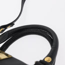 MCM Vicetos Logogram Hand Bag PVC 2way Black Gold Auth 152389-8