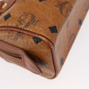 MCM Vicetos Logogram Hand Bag PVC 2way Brown Gold Auth 152390-17