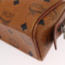 MCM Vicetos Logogram Hand Bag PVC 2way Brown Gold Auth 152390-18