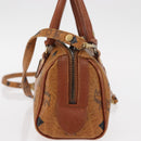MCM Vicetos Logogram Hand Bag PVC 2way Brown Gold Auth 152390-3