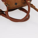 MCM Vicetos Logogram Hand Bag PVC 2way Brown Gold Auth 152390-7