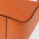 LOEWE Anagram Hammock Small Shoulder Bag Leather Orange Gold Auth 152394-14