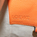 LOEWE Anagram Hammock Small Shoulder Bag Leather Orange Gold Auth 152394-19