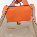 LOEWE Anagram Hammock Small Shoulder Bag Leather Orange Gold Auth 152394-20