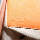 LOEWE Anagram Hammock Small Shoulder Bag Leather Orange Gold Auth 152394-12