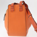 LOEWE Anagram Hammock Small Shoulder Bag Leather Orange Gold Auth 152394-4