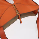 LOEWE Anagram Hammock Small Shoulder Bag Leather Orange Gold Auth 152394-6