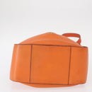 LOEWE Anagram Hammock Small Shoulder Bag Leather Orange Gold Auth 152394-5