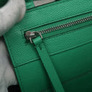 CELINE Cabas Phantom Tote Bag Leather Green Silver Auth 152395-16