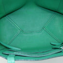 CELINE Cabas Phantom Tote Bag Leather Green Silver Auth 152395-17