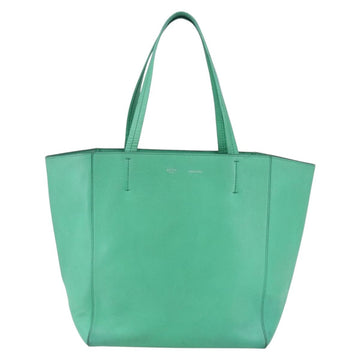 CELINE Cabas Phantom Tote Bag Leather Green Silver Auth 152395 - 0