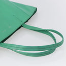 CELINE Cabas Phantom Tote Bag Leather Green Silver Auth 152395-7