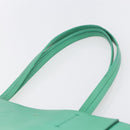 CELINE Cabas Phantom Tote Bag Leather Green Silver Auth 152395-8