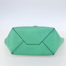 CELINE Cabas Phantom Tote Bag Leather Green Silver Auth 152395-9