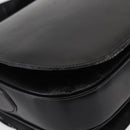 CELINE Shoulder Bag Leather Black Gold Auth 152396-15