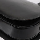 CELINE Shoulder Bag Leather Black Gold Auth 152396-16