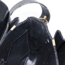 CELINE Shoulder Bag Leather Black Gold Auth 152396-20