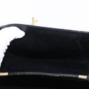 CELINE Shoulder Bag Leather Black Gold Auth 152396-22