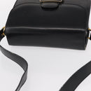 CELINE Shoulder Bag Leather Black Gold Auth 152396-6