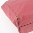 PRADA Tote Bag Leather 2way Pink Silver Auth 152397-15