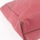 PRADA Tote Bag Leather 2way Pink Silver Auth 152397-17