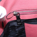 PRADA Tote Bag Leather 2way Pink Silver Auth 152397-20