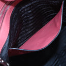 PRADA Tote Bag Leather 2way Pink Silver Auth 152397-23
