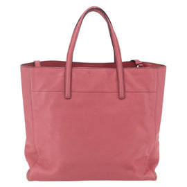 PRADA Tote Bag Leather 2way Pink Silver Auth 152397 - 0