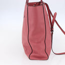 PRADA Tote Bag Leather 2way Pink Silver Auth 152397-3
