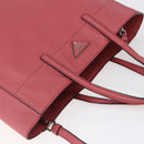 PRADA Tote Bag Leather 2way Pink Silver Auth 152397-6