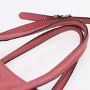 PRADA Tote Bag Leather 2way Pink Silver Auth 152397-8