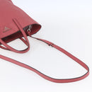 PRADA Tote Bag Leather 2way Pink Silver Auth 152397-9