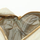 PRADA Hand Bag Nylon Leather Gold Auth 152398A-22