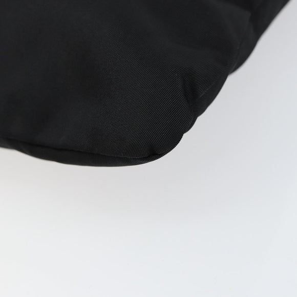 PRADA Hand Bag Nylon Black Silver Auth 152399