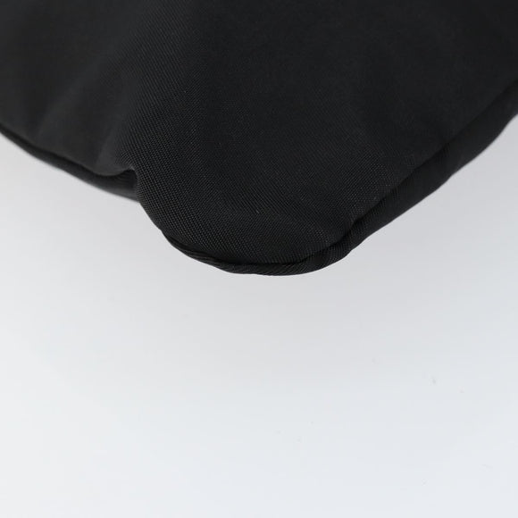 PRADA Hand Bag Nylon Black Silver Auth 152399