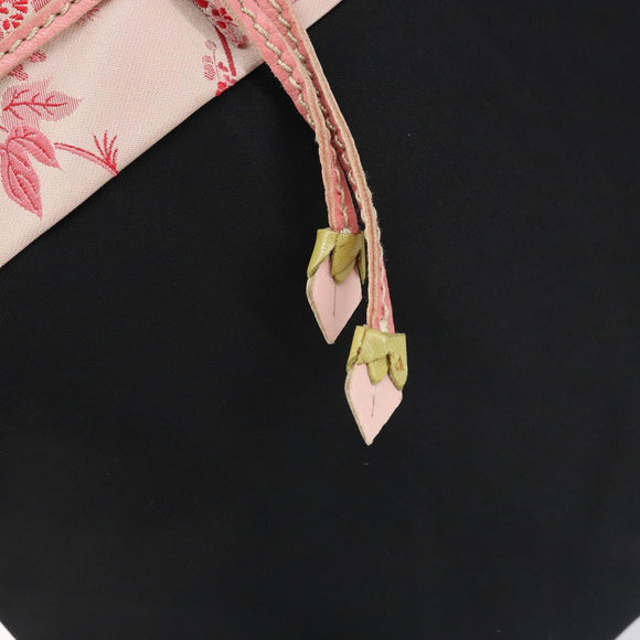 PRADA Hand Bag Nylon Black Silver Auth 152399