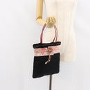 PRADA Hand Bag Nylon Black Silver Auth 152399-22