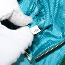 PRADA Hand Bag Nylon Turquoise Blue Gold Auth 152401-12
