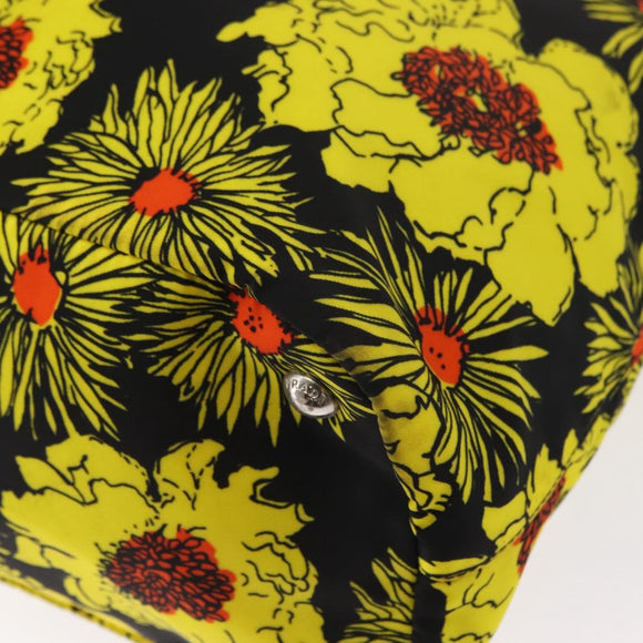 PRADA Tote Bag Nylon 2way Yellow Silver Auth 152402