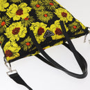 PRADA Tote Bag Nylon 2way Yellow Silver Auth 152402-6