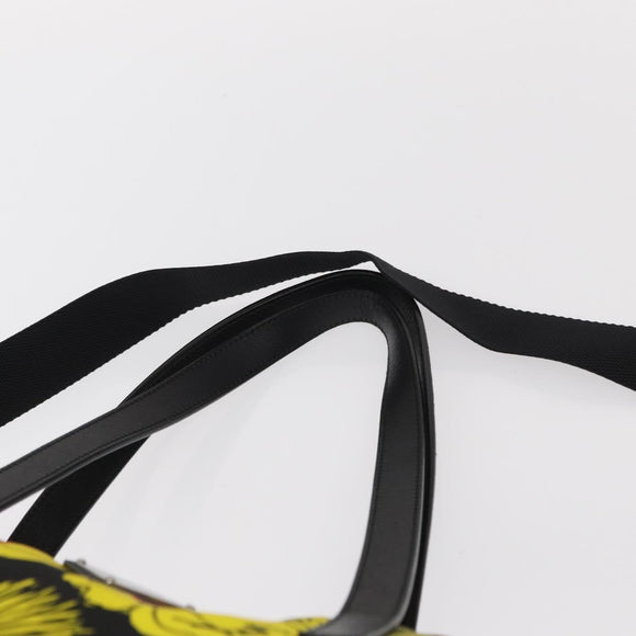 PRADA Tote Bag Nylon 2way Yellow Silver Auth 152402