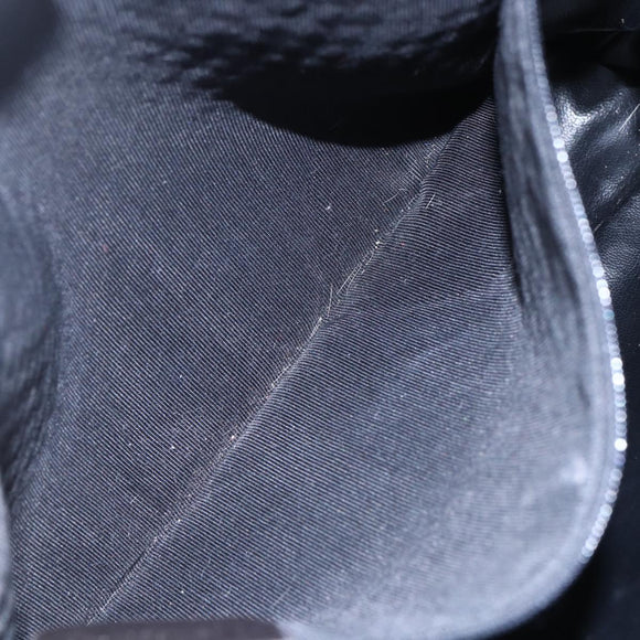 BALLY Chain Shoulder Bag Leather Black Gold Auth 152403