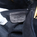 BALLY Chain Shoulder Bag Leather Black Gold Auth 152403-12