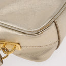 PRADA Shoulder Bag Safiano leather Gold Auth 152404-10