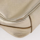 PRADA Shoulder Bag Safiano leather Gold Auth 152404-12