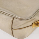 PRADA Shoulder Bag Safiano leather Gold Auth 152404-13